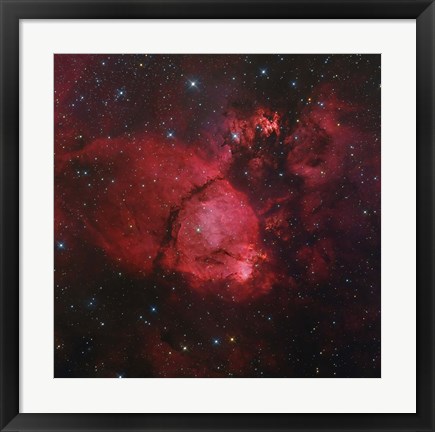 Framed NGC 896 in the Heart Nebula in Cassiopeia Print