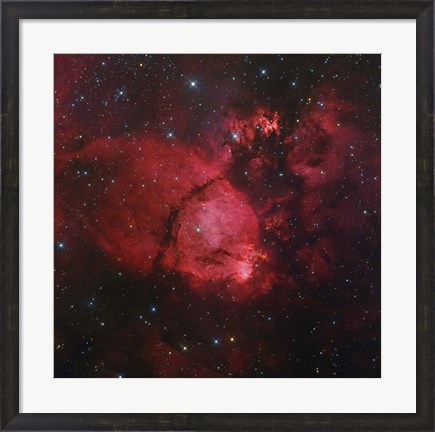 Framed NGC 896 in the Heart Nebula in Cassiopeia Print