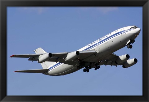 Framed Aeroflot Ilyushin Il-86 airliner taking off from Bulgaria Print