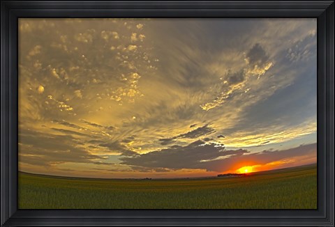 Framed Cloudscape at sunset, Alberta, Canada Print