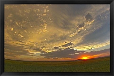 Framed Cloudscape at sunset, Alberta, Canada Print