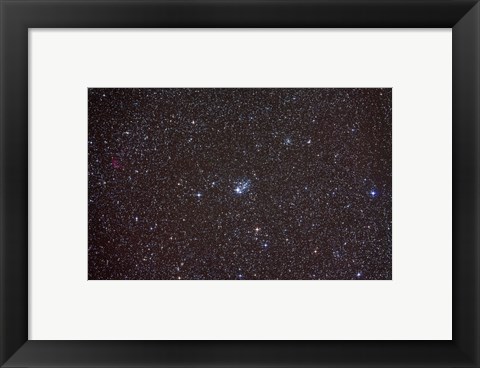 Framed Open cluster NGC 457 in the constellation Cassiopeia Print