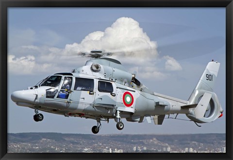 Framed Eurocopter AS-565MB Panther prepares for landing Print