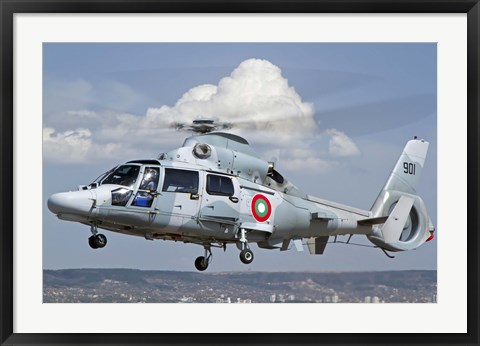 Framed Eurocopter AS-565MB Panther prepares for landing Print