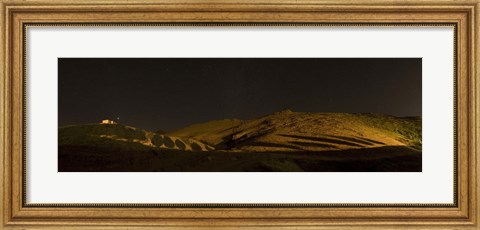 Framed Starry night sky and green shadows, Zanjan Province, Iran Print