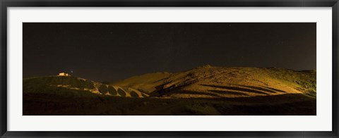 Framed Starry night sky and green shadows, Zanjan Province, Iran Print