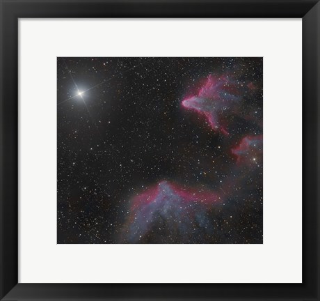 Framed IC 59 and IC 63 in Cassiopeia Print