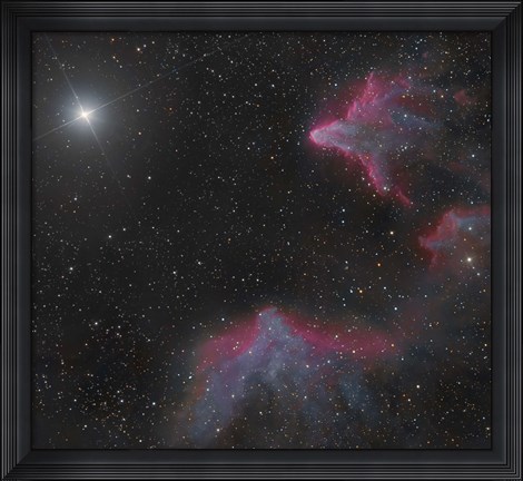 Framed IC 59 and IC 63 in Cassiopeia Print