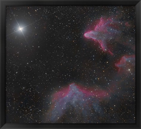 Framed IC 59 and IC 63 in Cassiopeia Print