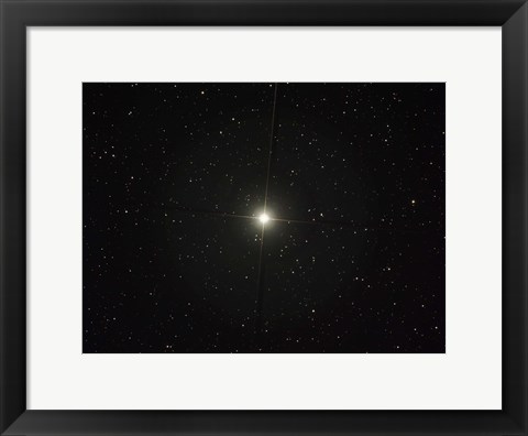 Framed Pollux is an orange giant star in the constellation of Gemini Print