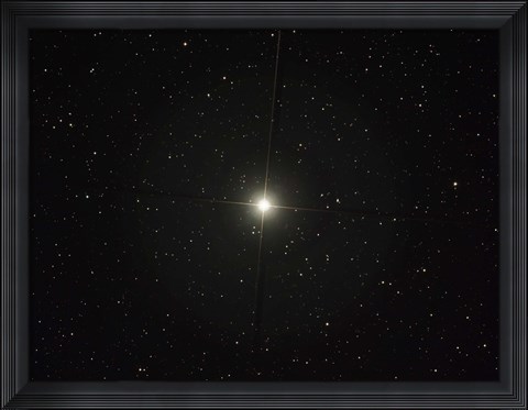 Framed Pollux is an orange giant star in the constellation of Gemini Print