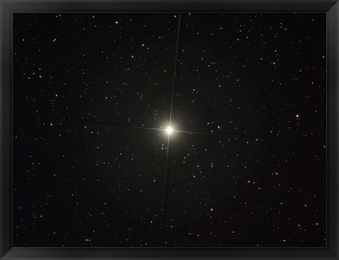 Framed Pollux is an orange giant star in the constellation of Gemini Print