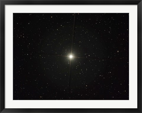 Framed Pollux is an orange giant star in the constellation of Gemini Print