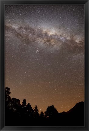 Framed center of the Milky Way above the Sierras, Argentina Print