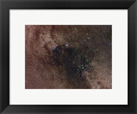 Framed Widefield view of star flux in Cygnus Print