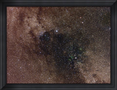 Framed Widefield view of star flux in Cygnus Print