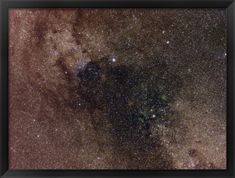 Framed Widefield view of star flux in Cygnus Print