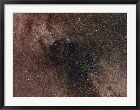 Framed Widefield view of star flux in Cygnus Print