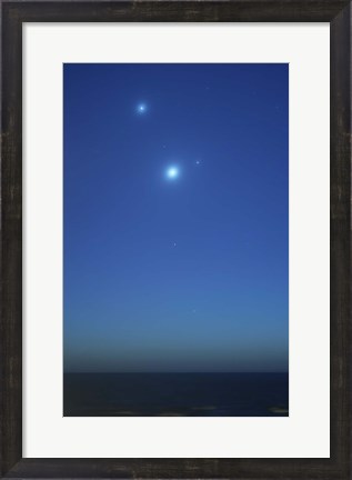Framed Conjunction of Jupiter, Venus and Mercury Print