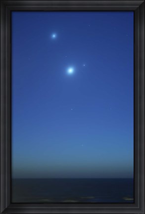 Framed Conjunction of Jupiter, Venus and Mercury Print