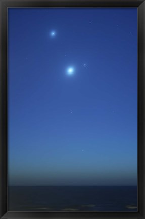 Framed Conjunction of Jupiter, Venus and Mercury Print