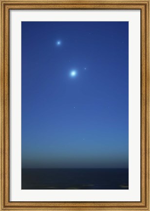 Framed Conjunction of Jupiter, Venus and Mercury Print