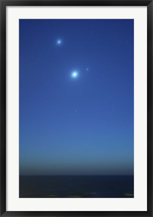 Framed Conjunction of Jupiter, Venus and Mercury Print