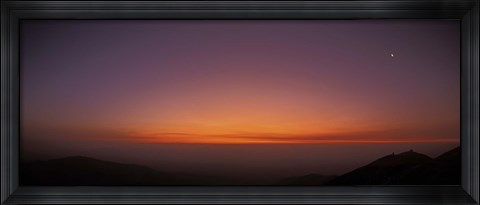Framed Panoramic view of Las Campanas Observatory at twilight, Chile Print