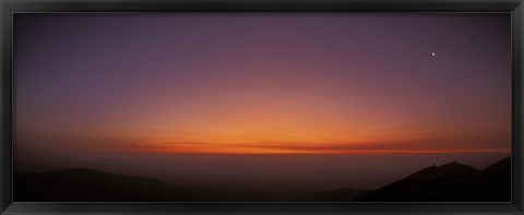 Framed Panoramic view of Las Campanas Observatory at twilight, Chile Print