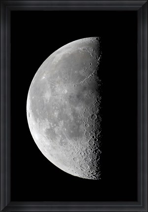Framed Last quarter waning moon Print