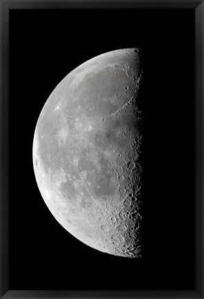 Framed Last quarter waning moon Print