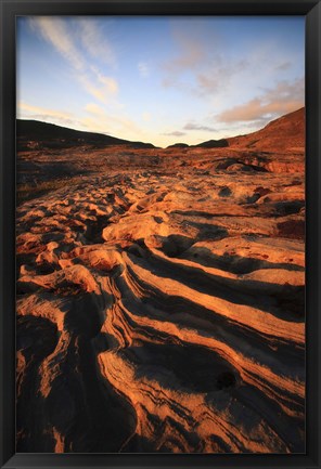 Framed Rock formations in Nordland County, Norway Print