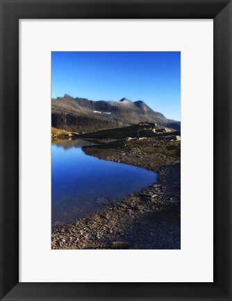 Framed Skittendalen mountain peaks in Troms County, Norway Print