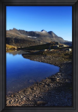 Framed Skittendalen mountain peaks in Troms County, Norway Print