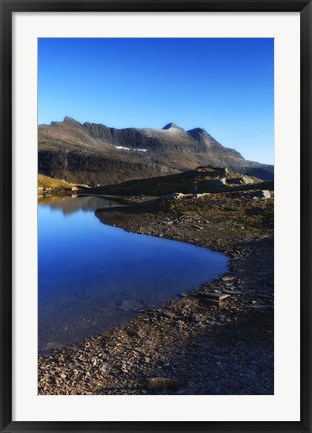 Framed Skittendalen mountain peaks in Troms County, Norway Print