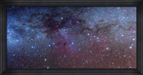 Framed constellations of Puppis and Vela in the southern Milky Way Print