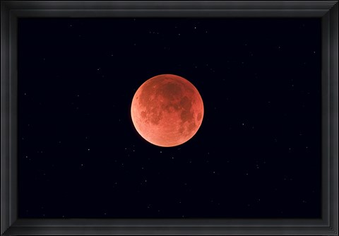 Framed Total lunar eclipse taken near Calgary, Alberta, Canada Print