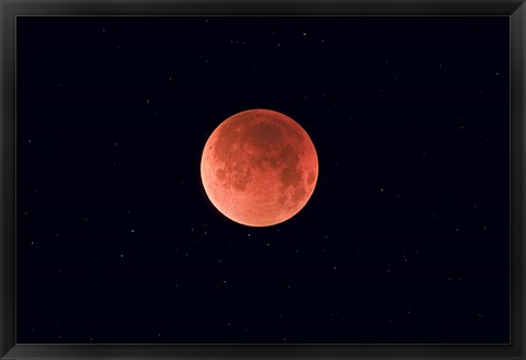 Framed Total lunar eclipse taken near Calgary, Alberta, Canada Print