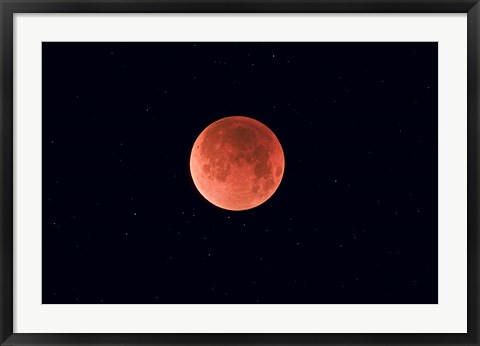 Framed Total lunar eclipse taken near Calgary, Alberta, Canada Print