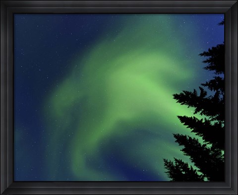Framed Aurora Borealis in Troms County, Norway Print