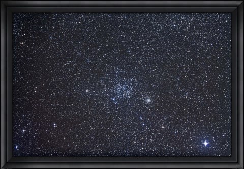 Framed Open clusters Messier 35 and NGC 2158 in the constellation Gemini Print