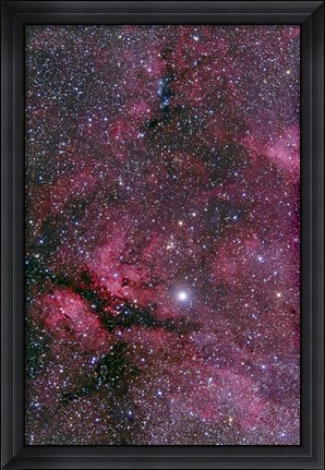 Framed Sadr region of Cygnus around Gamma Cygni Print