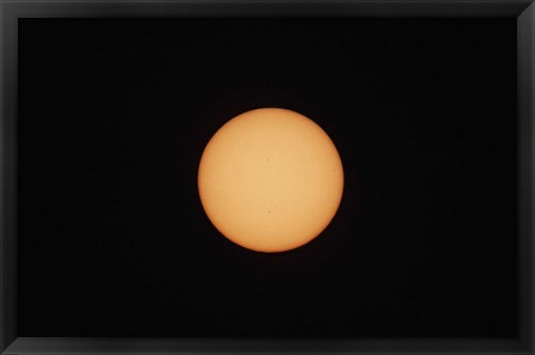 Framed Sunspots on the Sun&#39;s surface Print