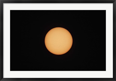 Framed Sunspots on the Sun&#39;s surface Print