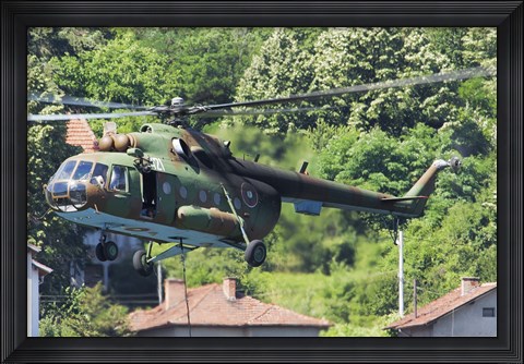 Framed Bulgarian Air Force Mi-17 helicopter, Bulgaria Print