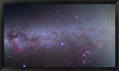Framed Mosaic of the southern Milky Way from Orion to Vela Print