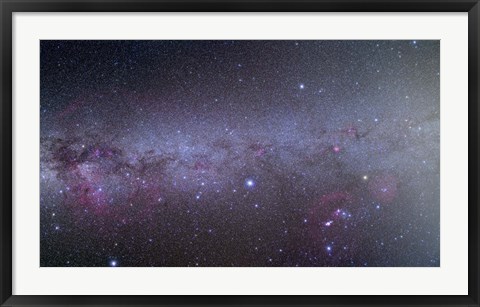 Framed Mosaic of the southern Milky Way from Orion to Vela Print