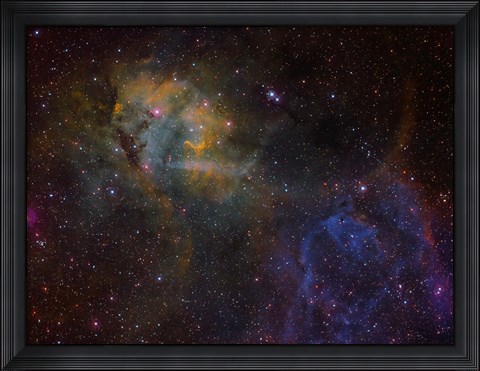 Framed Sharpless 2-132 emission nebula Print