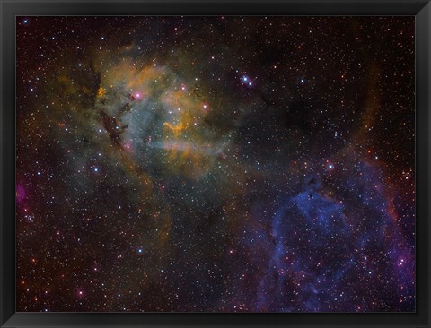 Framed Sharpless 2-132 emission nebula Print