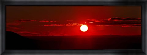 Framed panoramic image where clouds mimic solar prominences Print